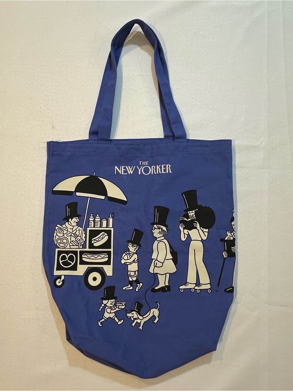 The New Yorker Tomi Um Blue Canvas Tote Bag